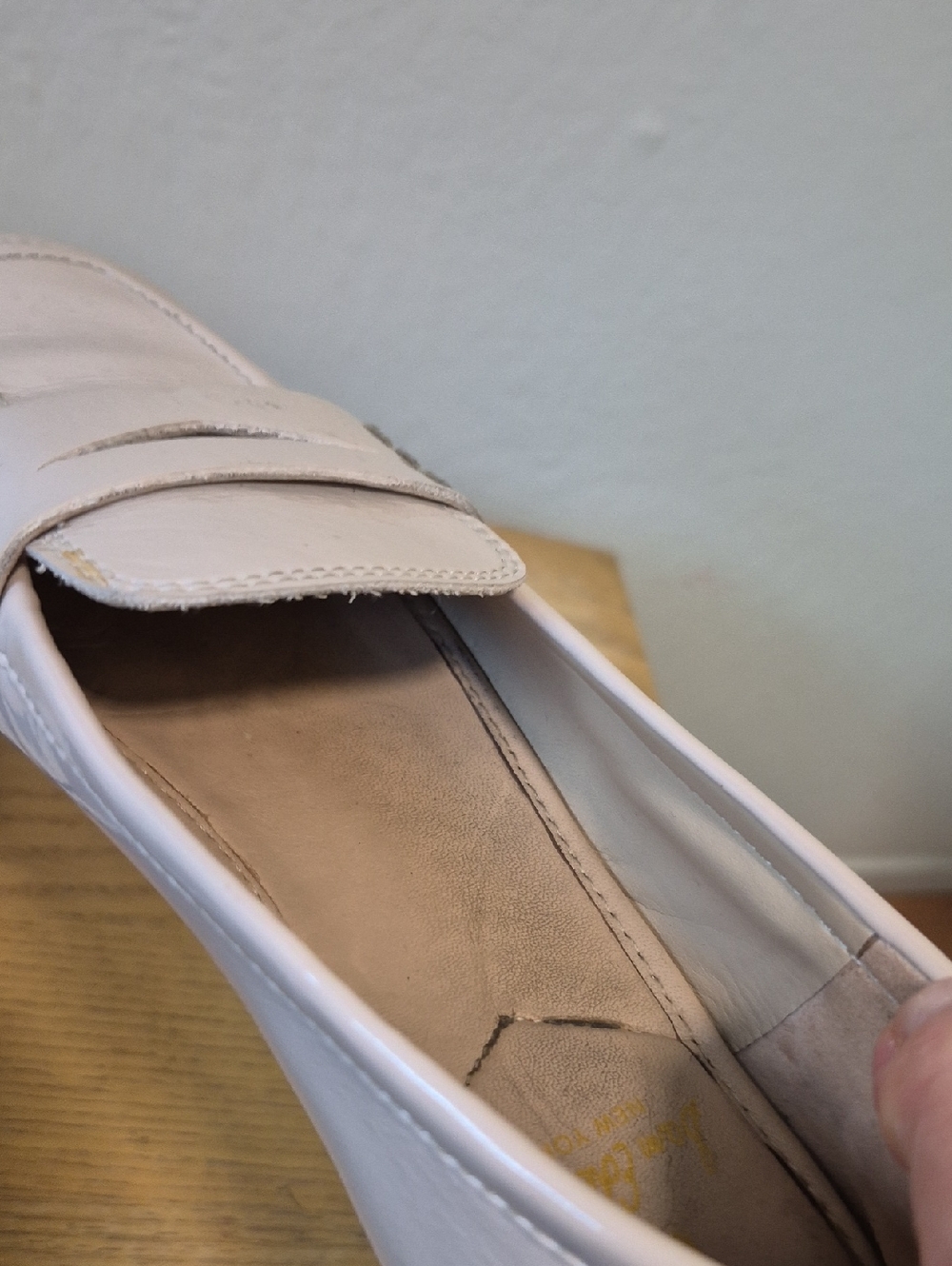 Sam Edelman Creme Rose Tucker Penny Loafer Sz 7.5 Good Condition - Picture 7 of 11